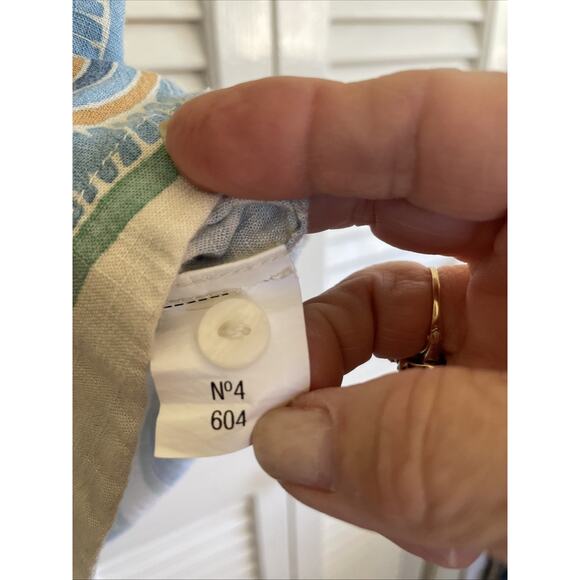 Zaba Lightweight Moroccan Men’s L Colorful Summer Collared Geometric Circles EUC - Picture 3 of 6